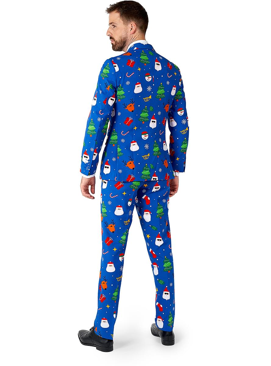 Festivity Blue Christmas Suit – Men's Holiday Party Outfit Teminis.lt