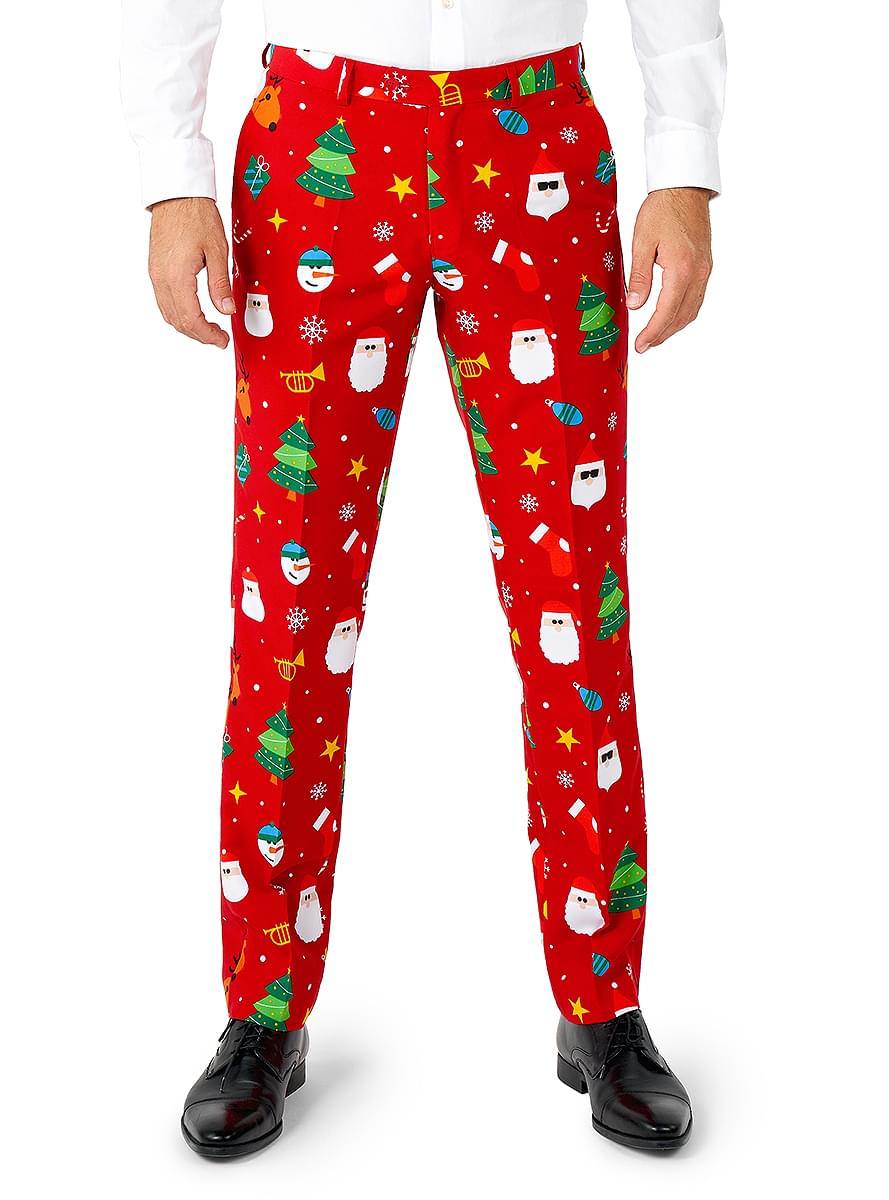 Festivity Red Christmas Suit – Holiday Party Men's Outfit Teminis.lt