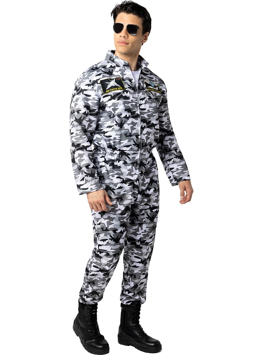 Men's Fighter Pilot Costume – Top Gun Aviator Jumpsuit Teminis.lt