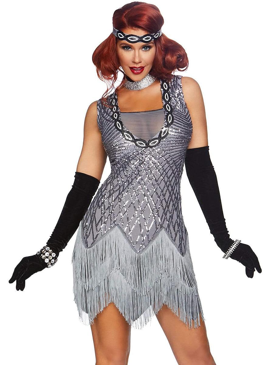 Flapper Costume Women 1920s Sequin Fringe | Teminis.lt Teminis.lt