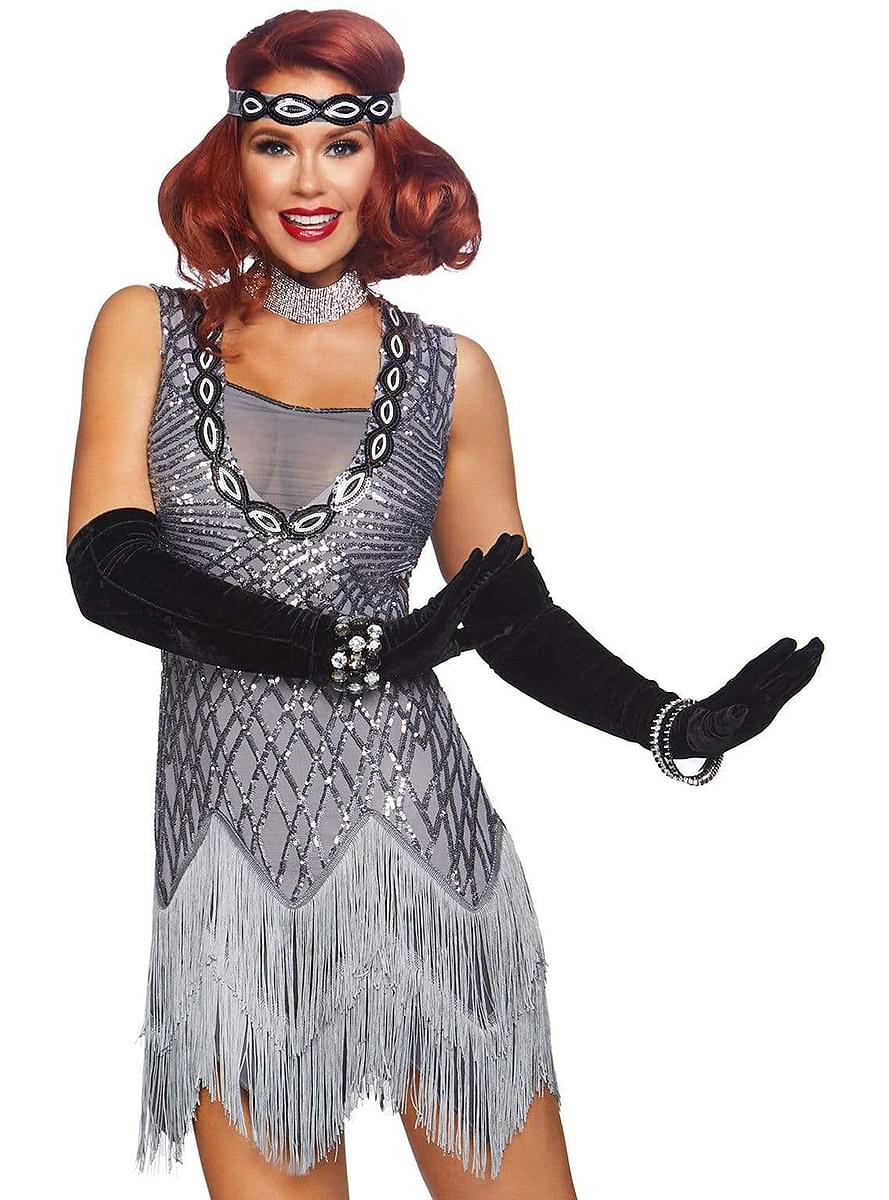 Flapper Costume Women 1920s Sequin Fringe | Teminis.lt Teminis.lt