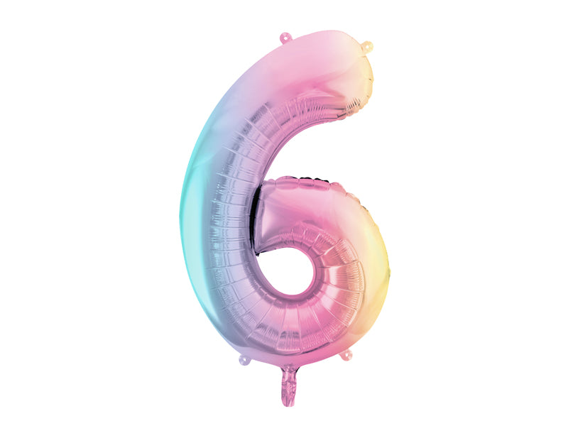 Foil Balloon Number ''6'' - Teminis.lt