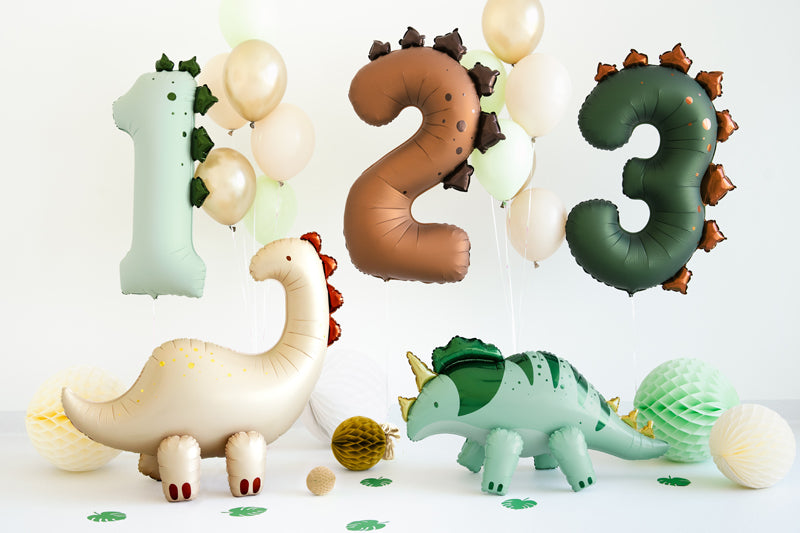 Foil balloon Number ''3'' Dinosaur - Teminis.lt