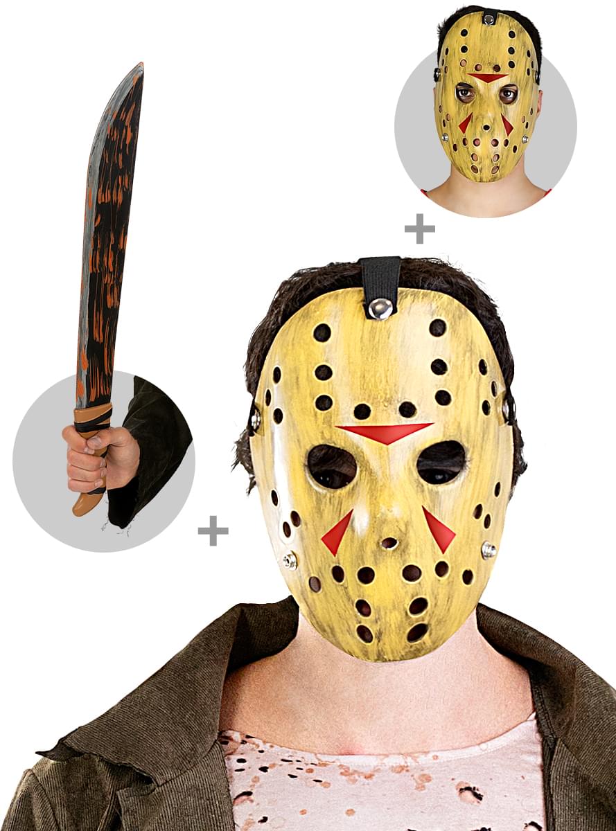 Friday the 13th Jason Mask and Machete Kit - Teminis.lt