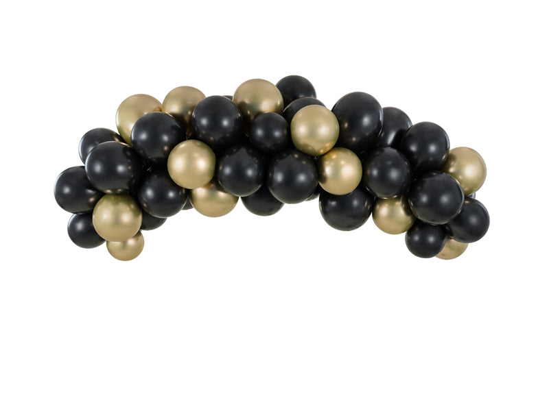 Balloon garland - black and gold