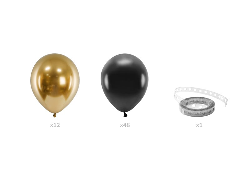 Balloon garland - black and gold
