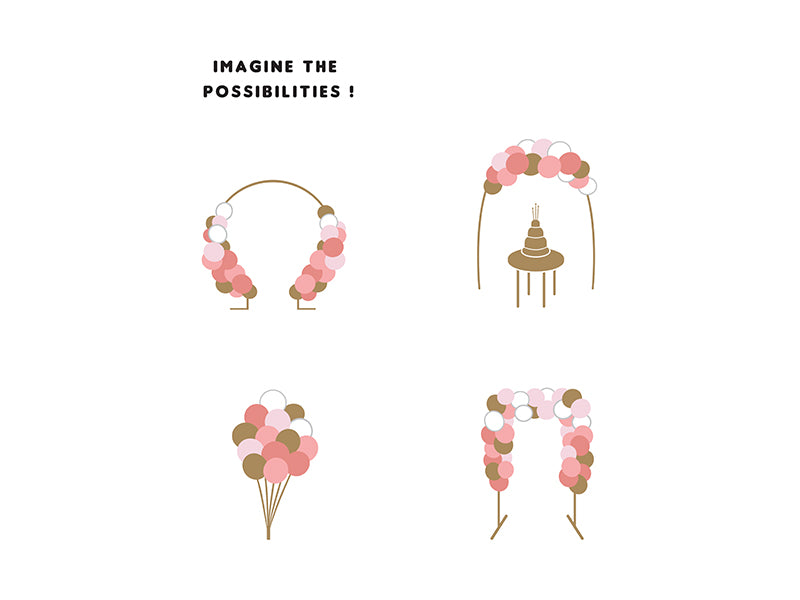 Balloon garland - pink