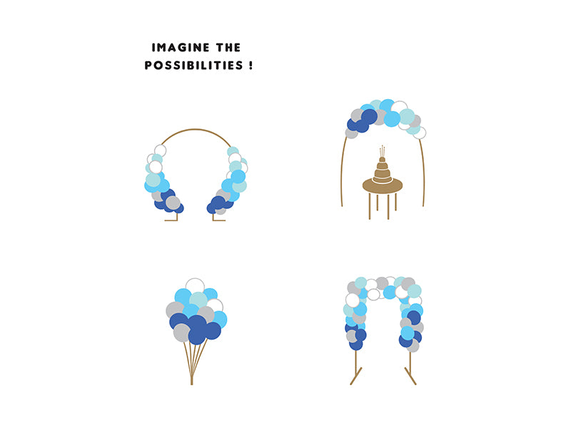 Balloon garland - blue