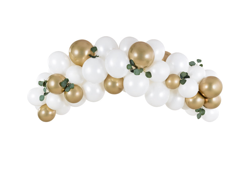 Balloon garland - white and gold