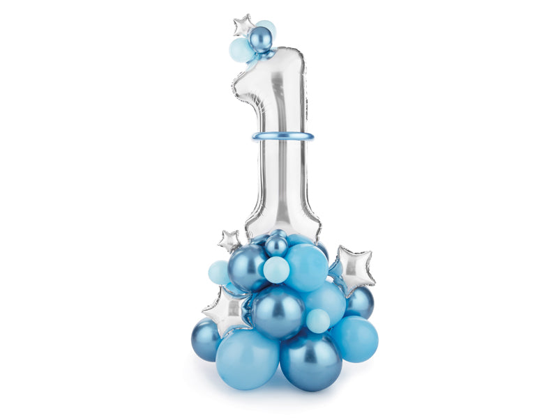 Balloon bouquet Number ''1'', blue