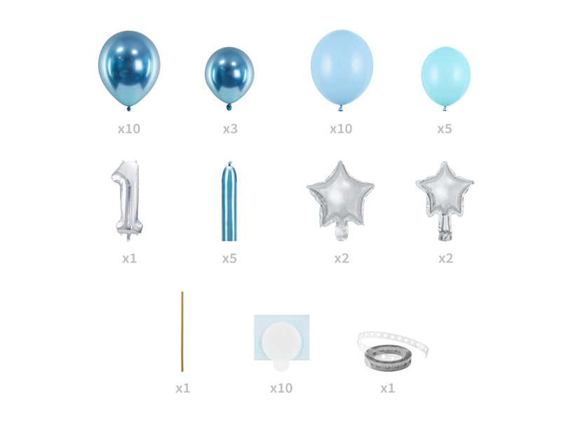 Balloon bouquet Number ''1'', blue