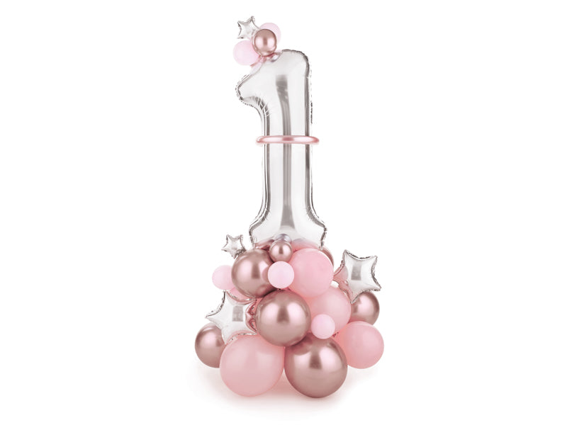 Balloon bouquet Number ''1'', pink