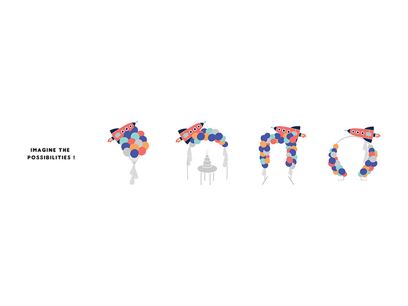 Balloon garland - Rocket