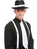 Classic Black Gangster Hat – 1920s Fedora Costume Accessory Teminis.lt