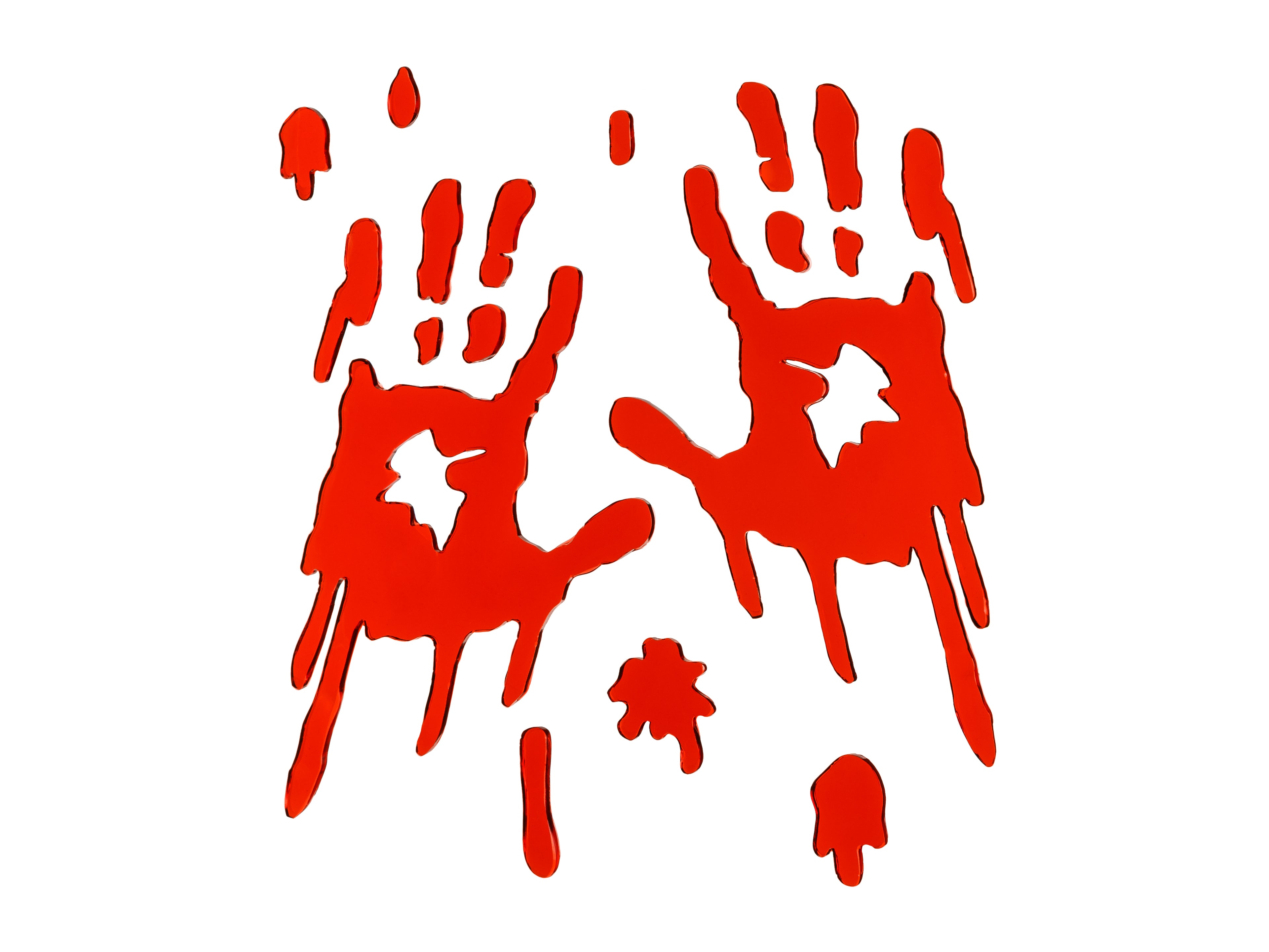 Gel window stickers Bloody Hands - Teminis.lt
