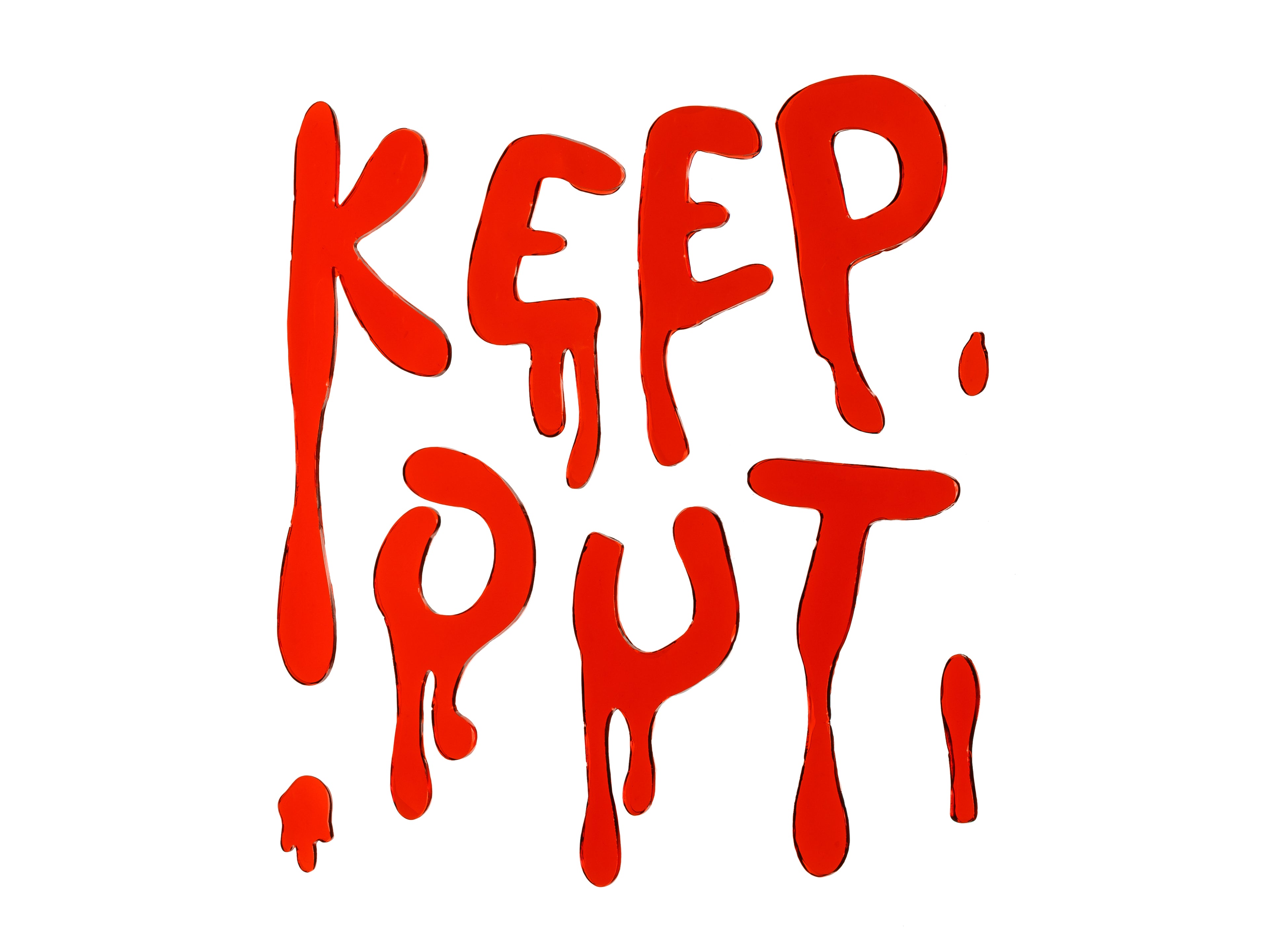 Gel window stickers Keep Out - Teminis.lt