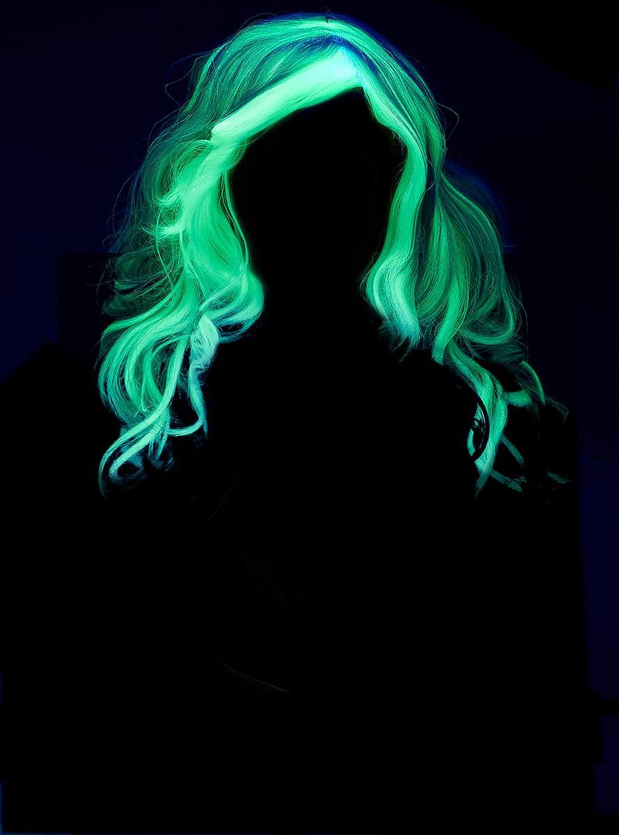 Glow-in-the-Dark Wig for girls - Teminis.lt