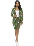 Green Christmas Santababe Suit for Women – Festive Holiday Outfit Teminis.lt