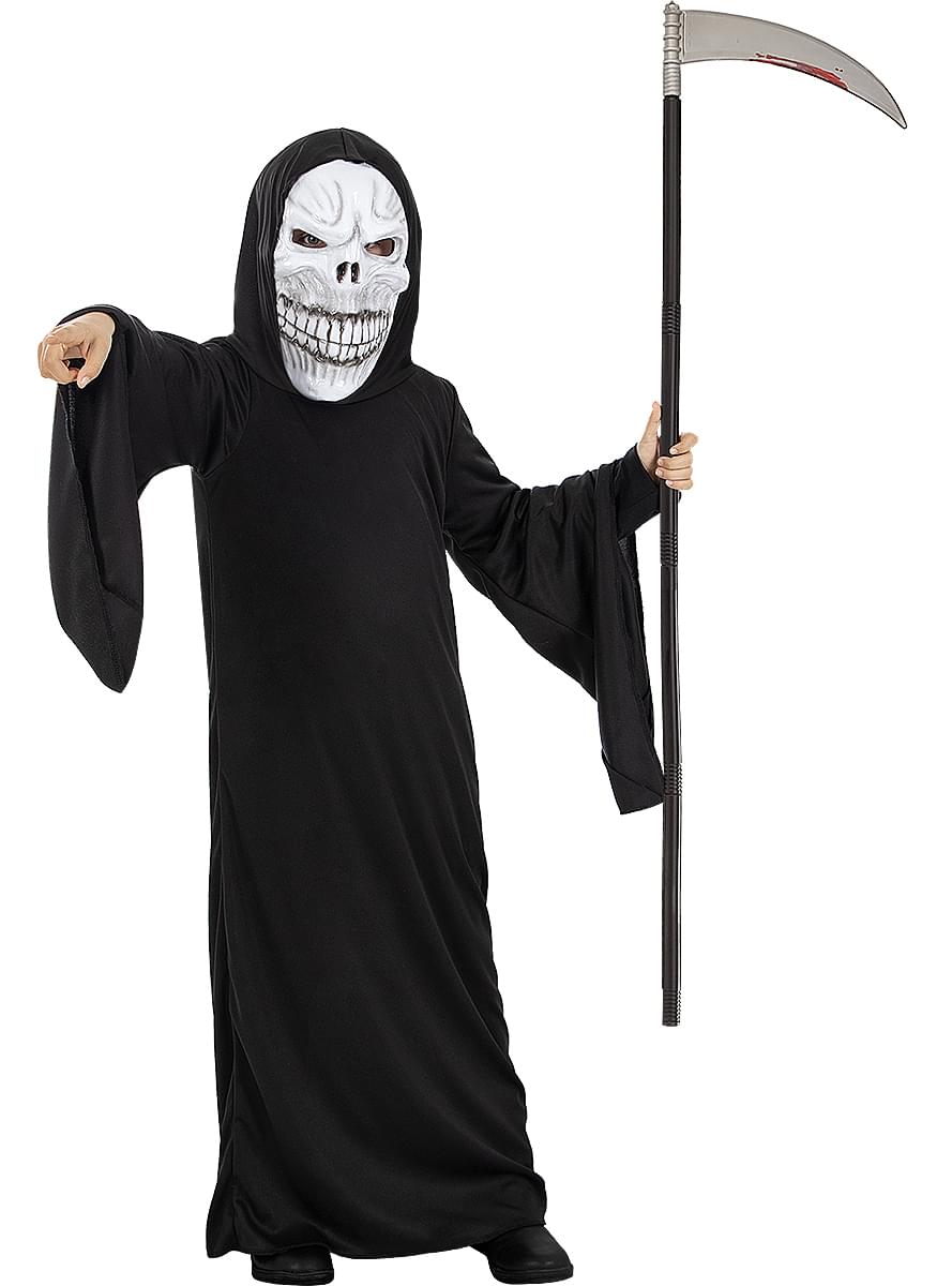 Kids Grim Reaper Costume – Scary Halloween Outfit Teminis.lt