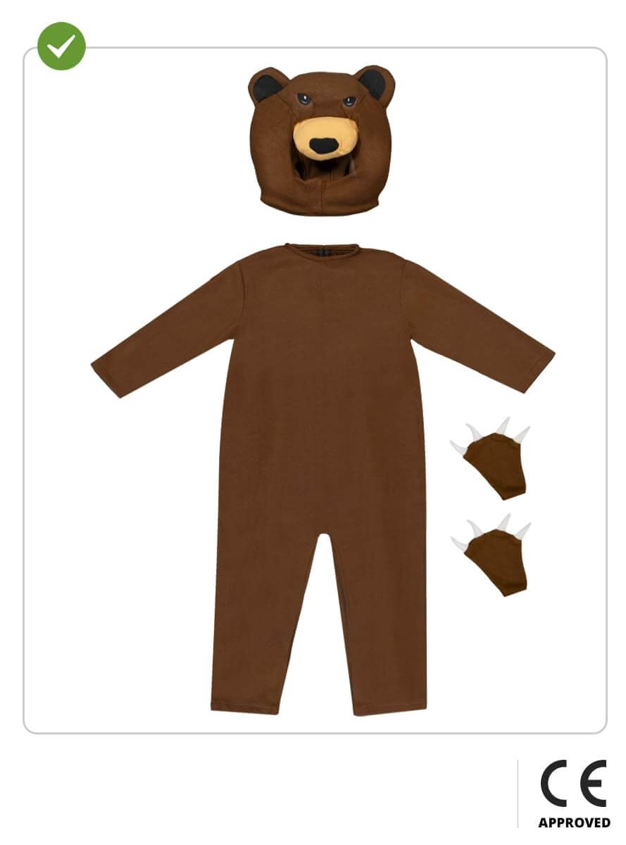 Grizzly Bear Costume - Perfect for Parties & Plays Teminis.lt