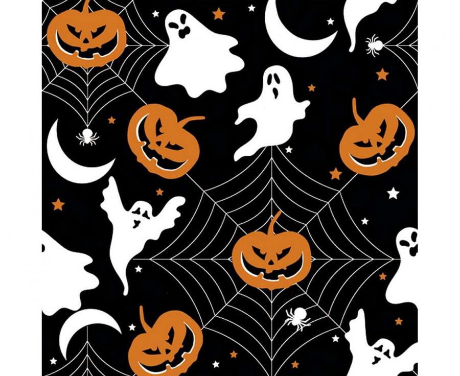 Halloween Pumpkins and Ghosts Napkins - Teminis.lt