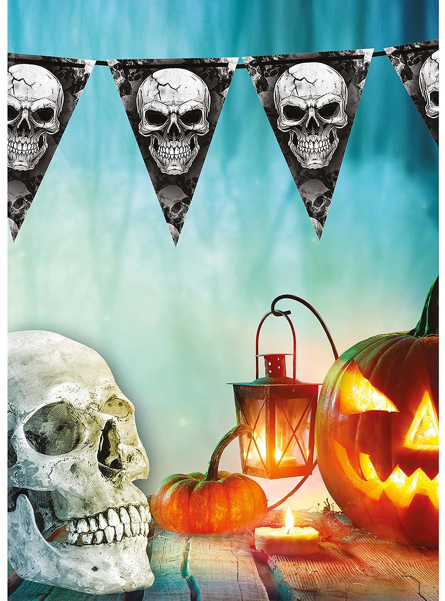 Halloween Skulls Garland Teminis.lt