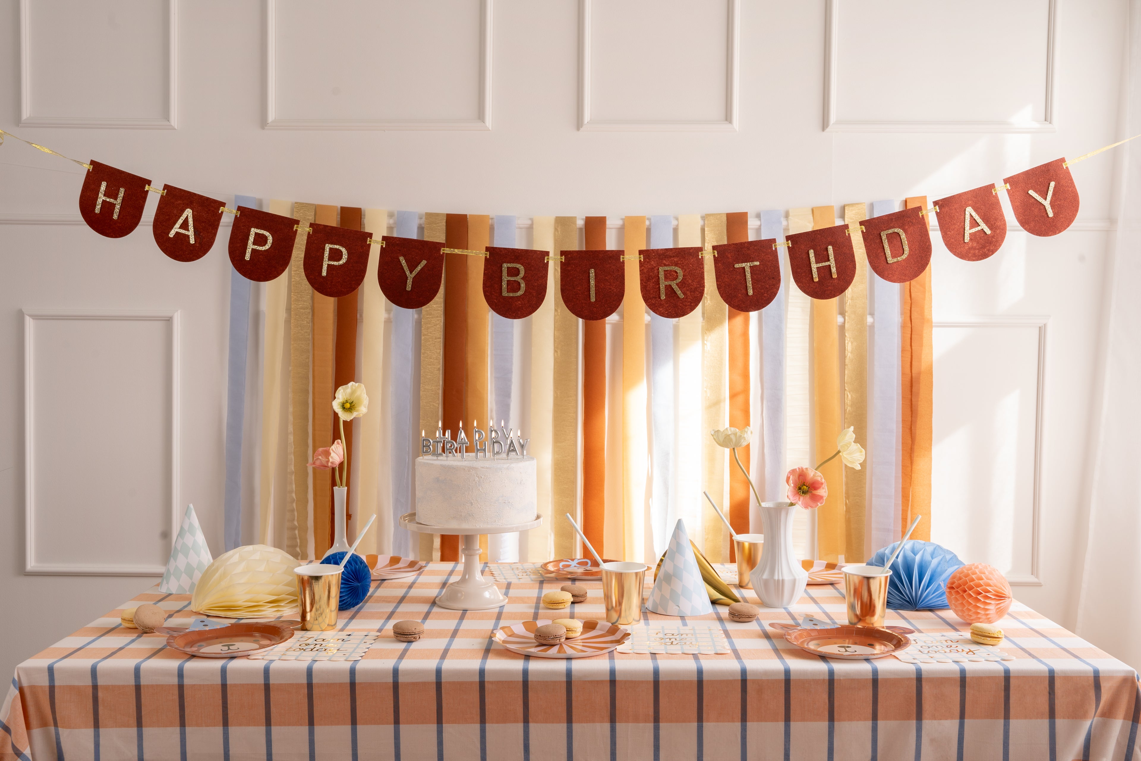 Happy Birthday Felt Banner - Teminis.lt