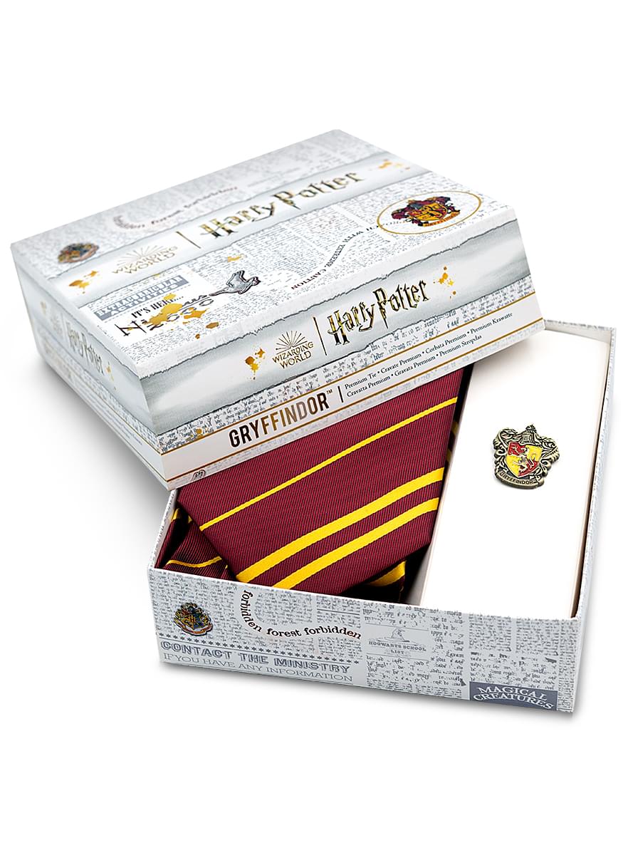 Harry Potter Gryffindor Tie with Pin Teminis.lt