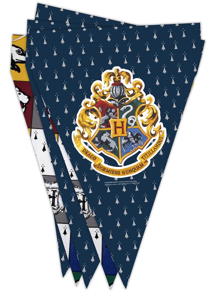 Hogwarts Houses Bunting Garland - Harry Potter Decor Teminis.lt
