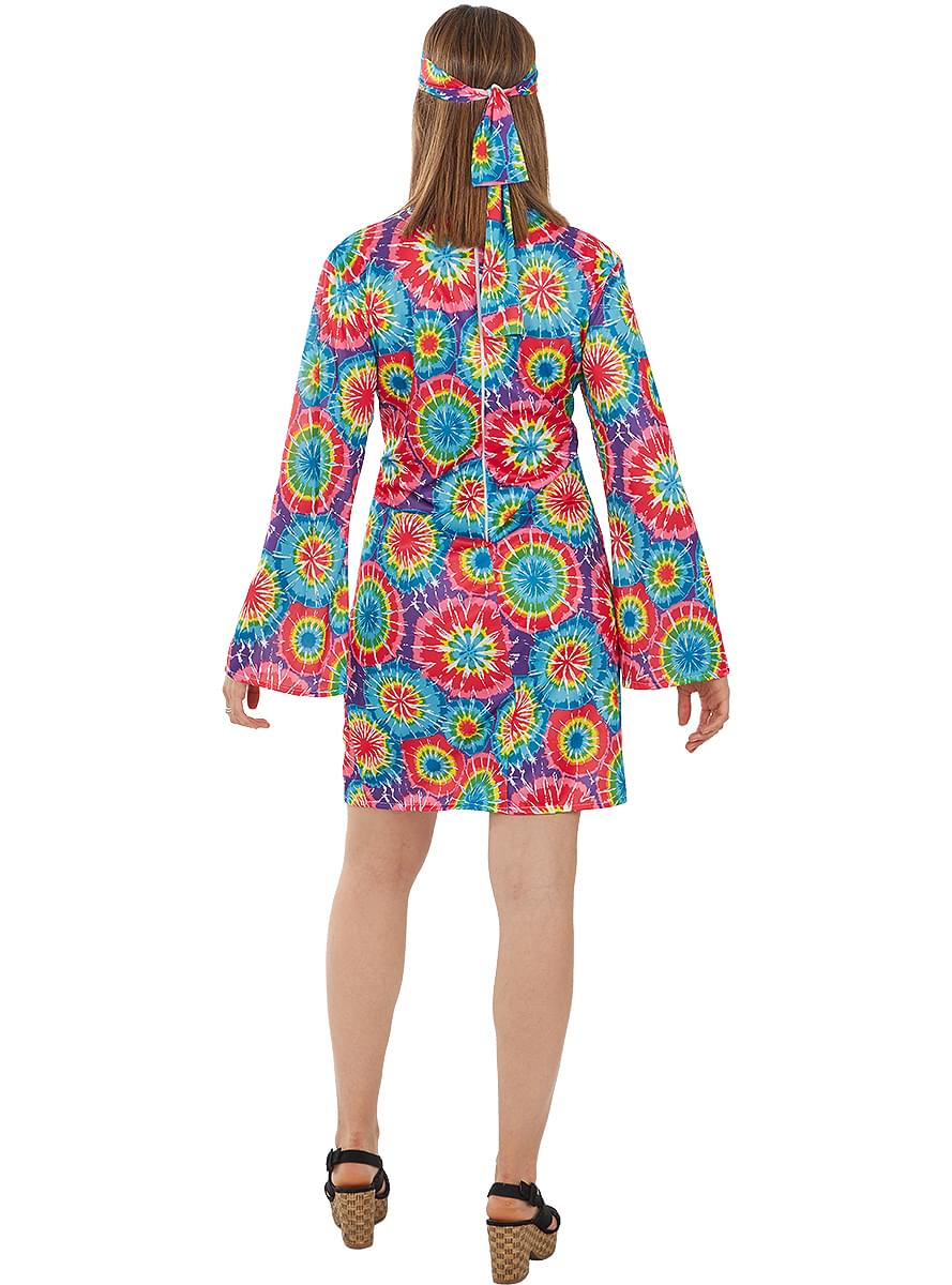 Hippie Costume Women 60s - Dress & Headband | Teminis.lt Teminis.lt