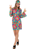 Hippie Costume Women 60s - Dress & Headband | Teminis.lt Teminis.lt