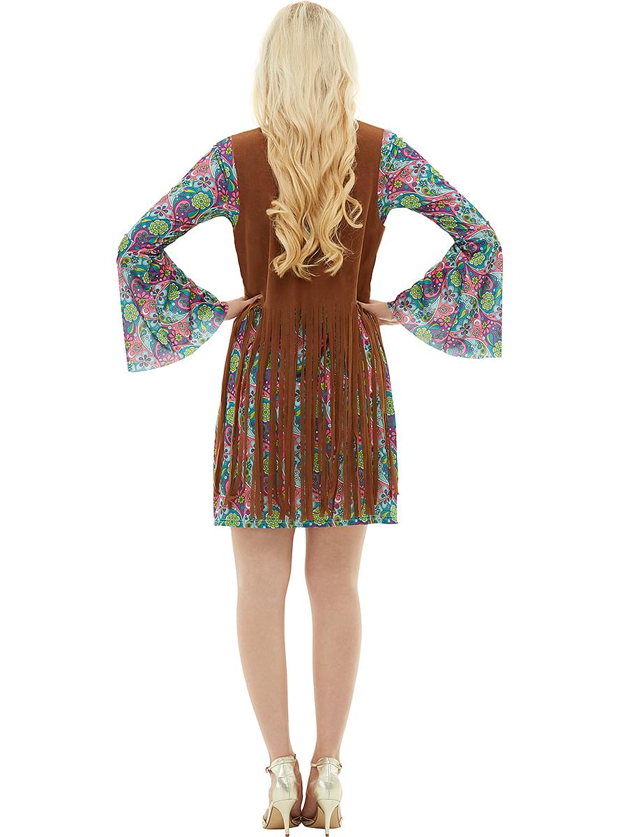 Hippie Costume Women 60s - Vest & Fringe Dress | Teminis.lt Teminis.lt