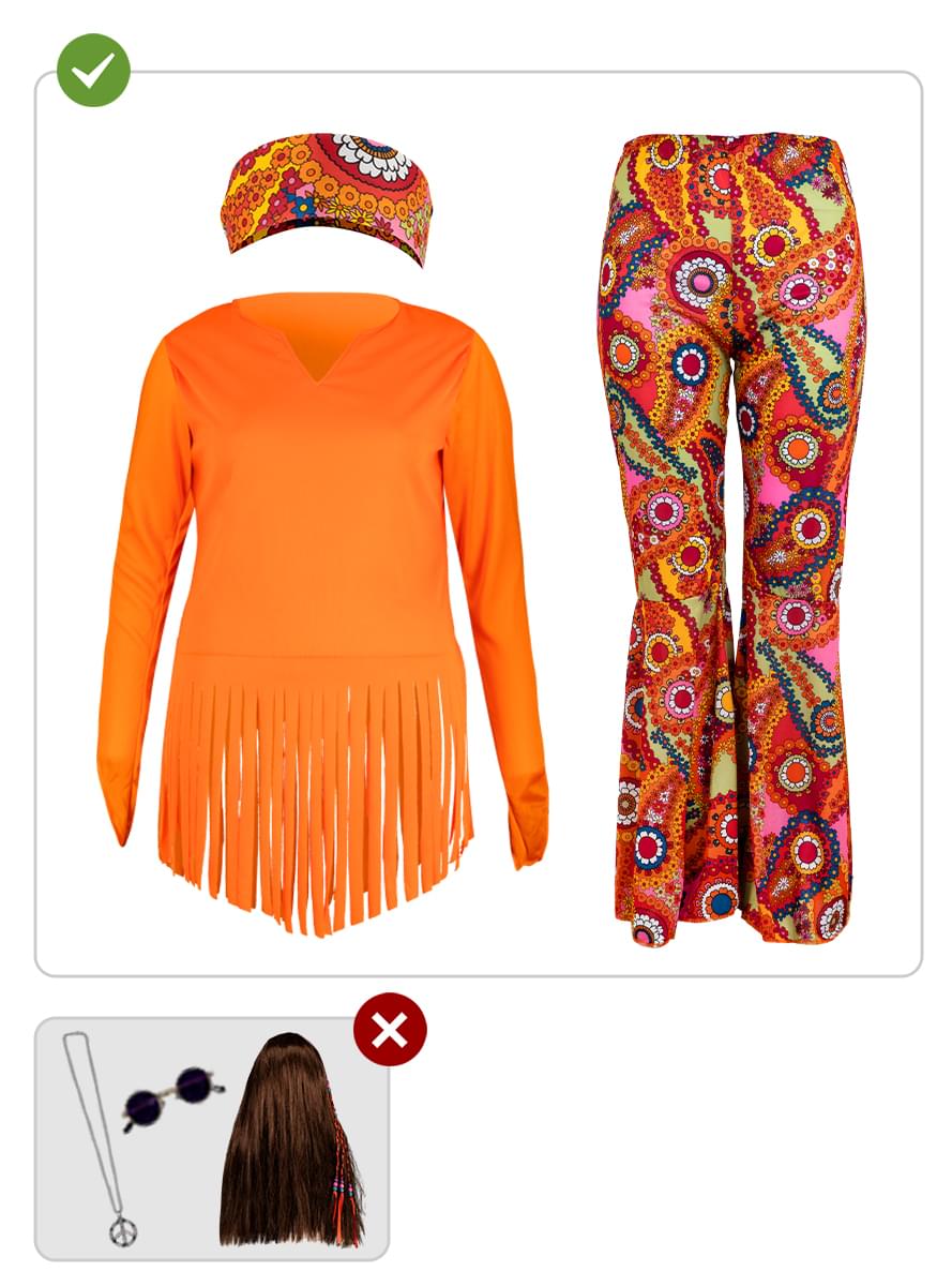 Hippie Costume Women - 70s Flower Power Outfit | Teminis.lt Teminis.lt