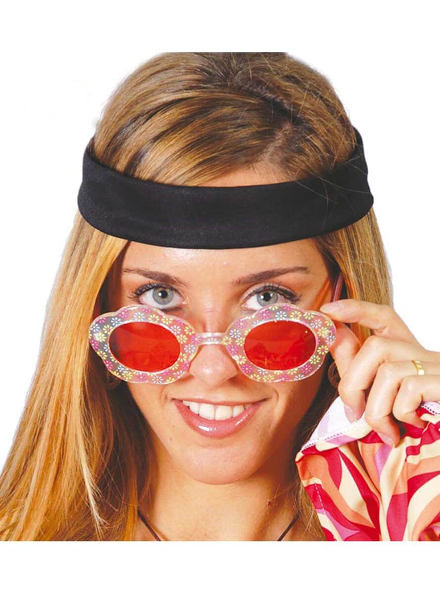 Hippie Glasses with Flowers - 60's Retro Style | Teminis.lt Teminis.lt