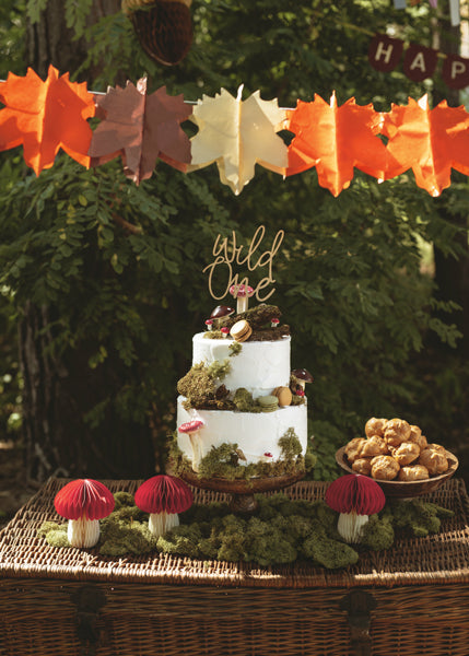 Honeycomb paper decoration Mushroom - Teminis.lt