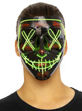 Glowing LED Halloween Mask – Light Up Costume Party Mask Teminis.lt