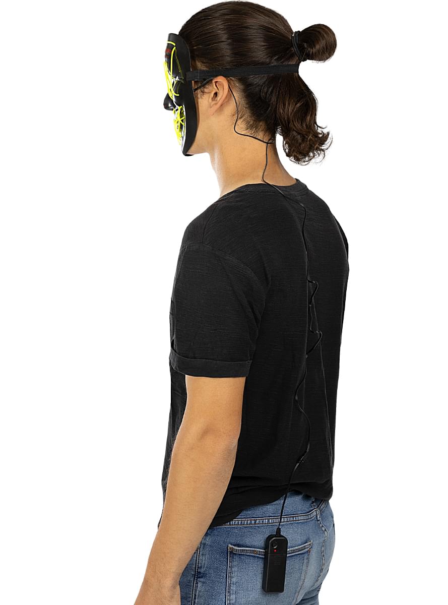 Glowing LED Halloween Mask – Light Up Costume Party Mask Teminis.lt