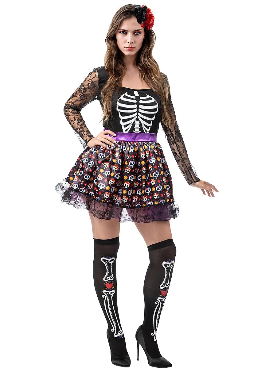 La Catrina Skeleton Costume - Teminis.lt