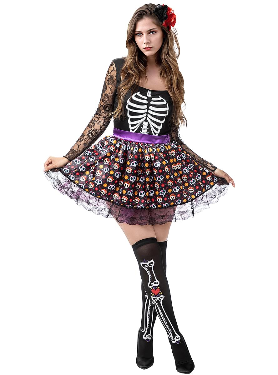 La Catrina Skeleton Costume - Teminis.lt