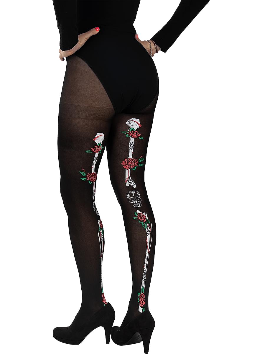 La Catrina Skeleton Tights for Women - Teminis.lt