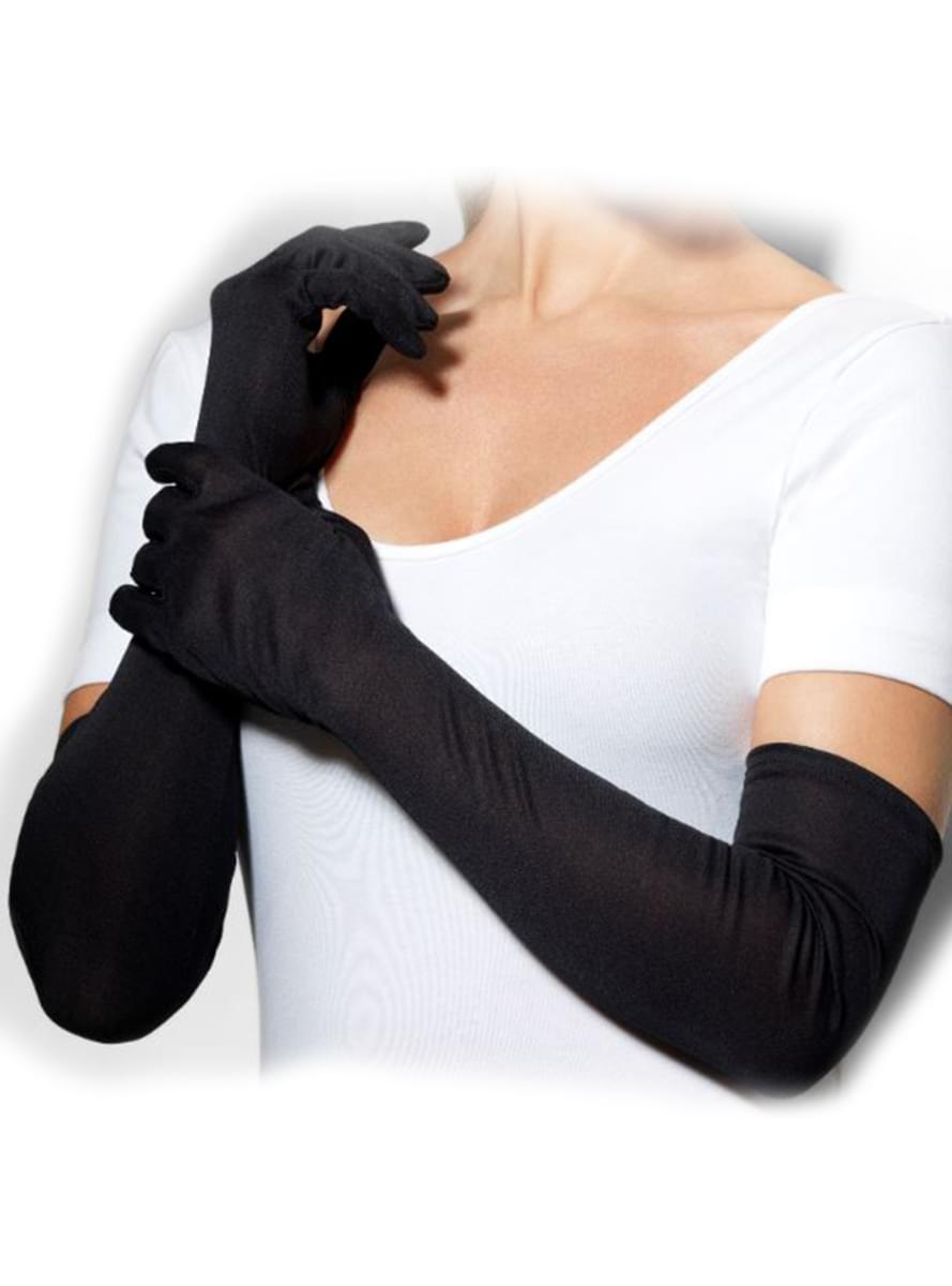 Elegant Long Black Gloves for Evening Wear Teminis.lt