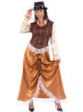 Elegant Women's Long Steampunk Costume Dress Teminis.lt