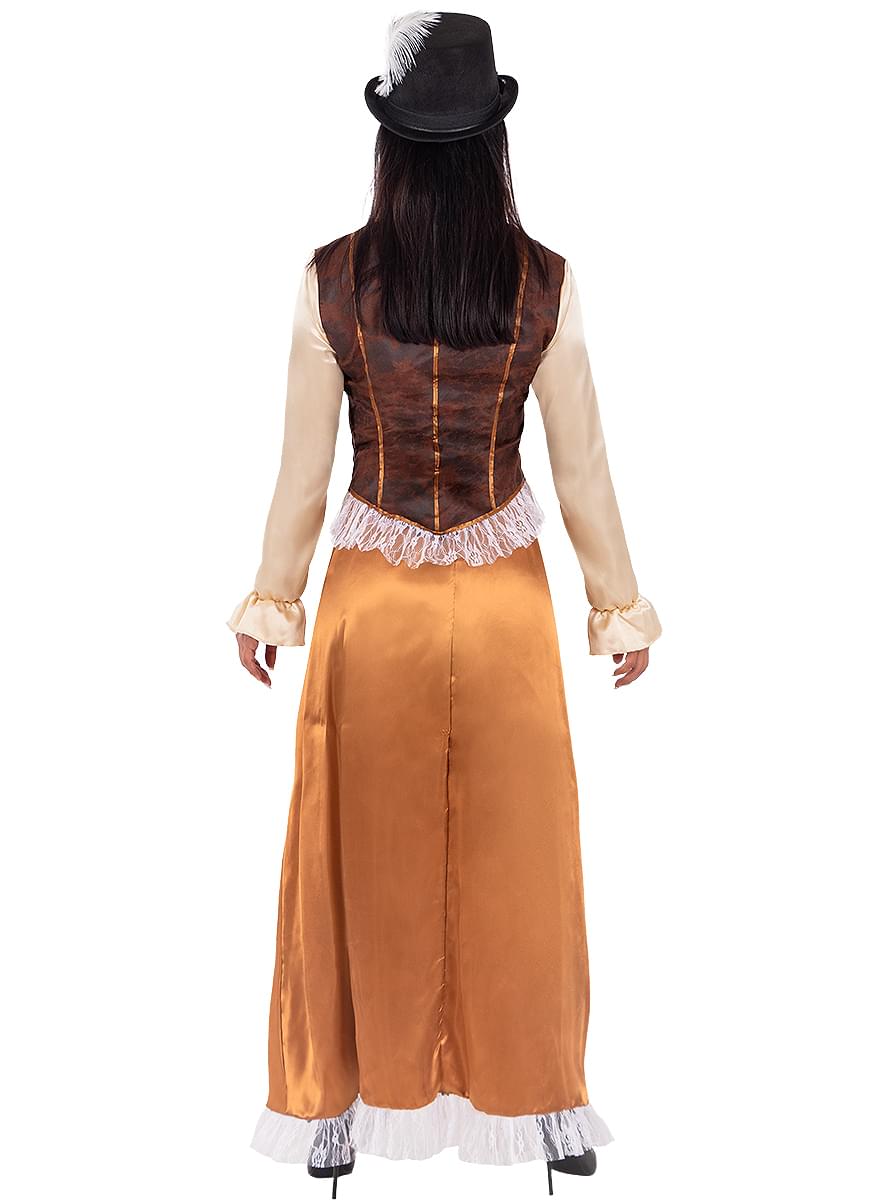 Elegant Women's Long Steampunk Costume Dress Teminis.lt