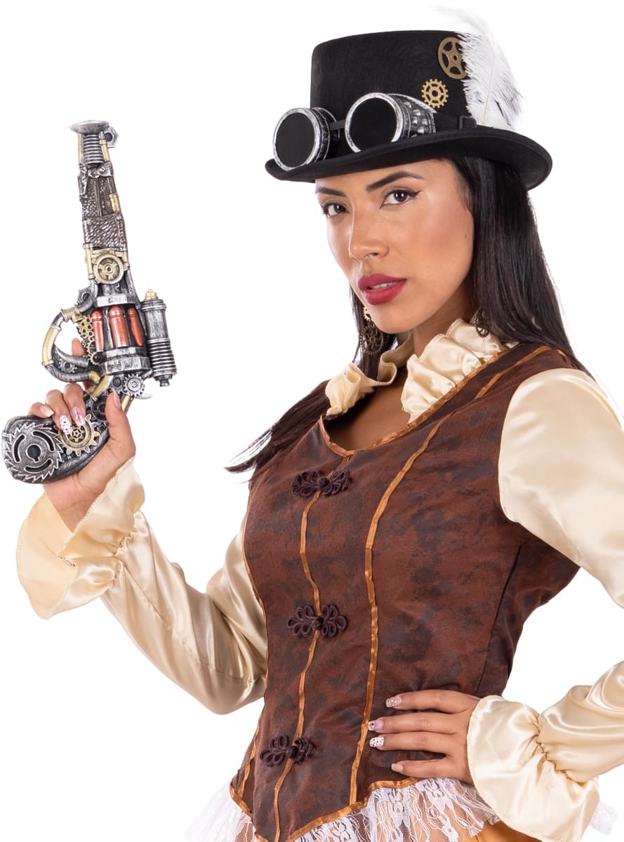 Elegant Women's Long Steampunk Costume Dress Teminis.lt