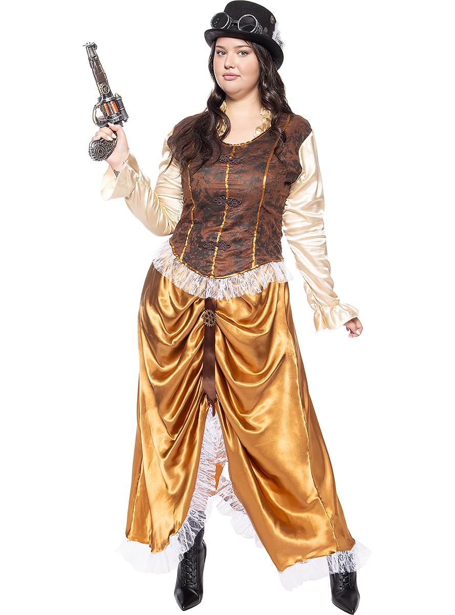 Elegant Women's Long Steampunk Costume Dress Teminis.lt