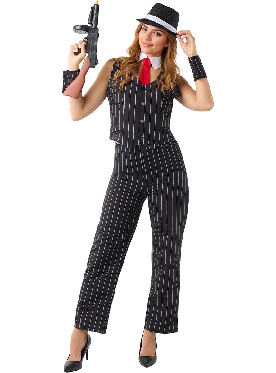 Women's Mafia Gangster Costume - Chic & Bold Outfit Teminis.lt