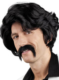 70's Mens Wig & Mustache Set - Retro Style | Teminis.lt Teminis.lt
