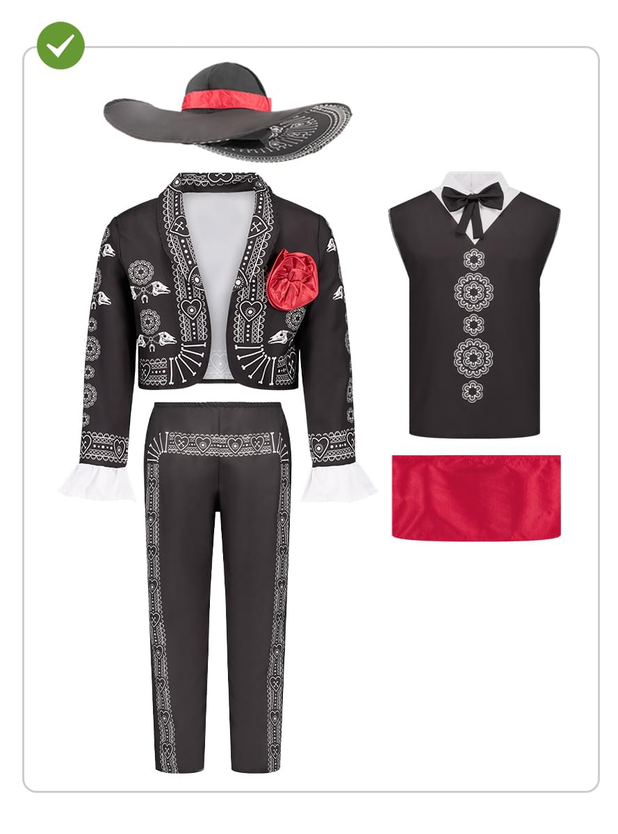 Mexican the Day of the Dead Costume (Mariachi) Teminis.lt