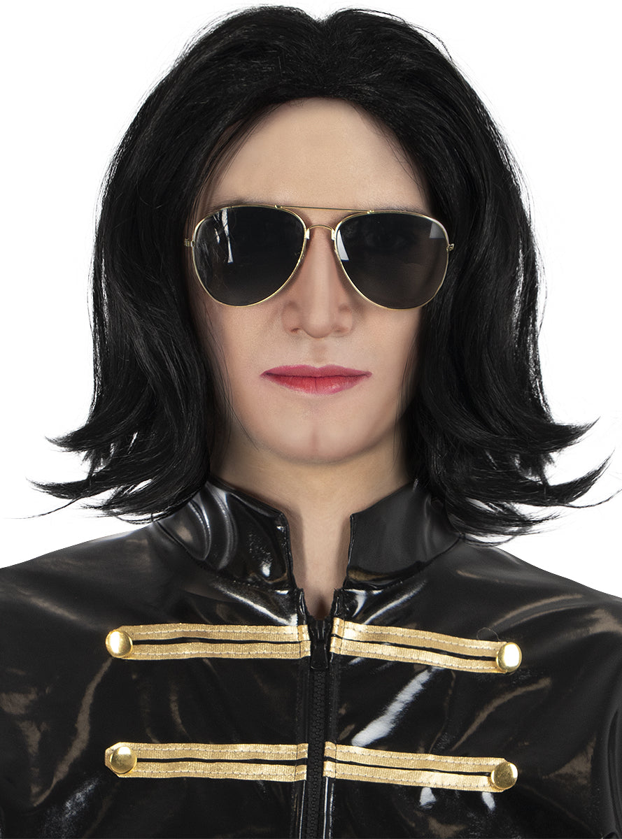 Michael Jackson Wig and Glasses Teminis.lt