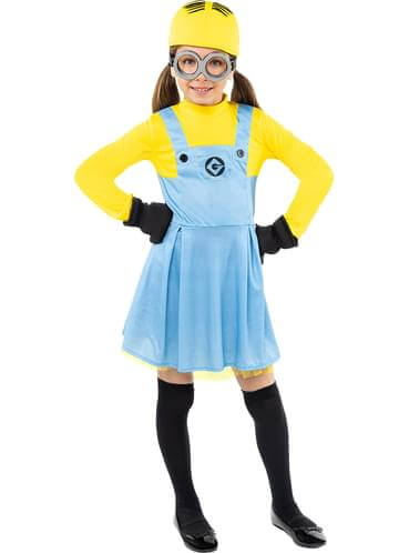 Minions Costume for Girls - Complete Dress, Glasses & Socks Set Teminis.lt